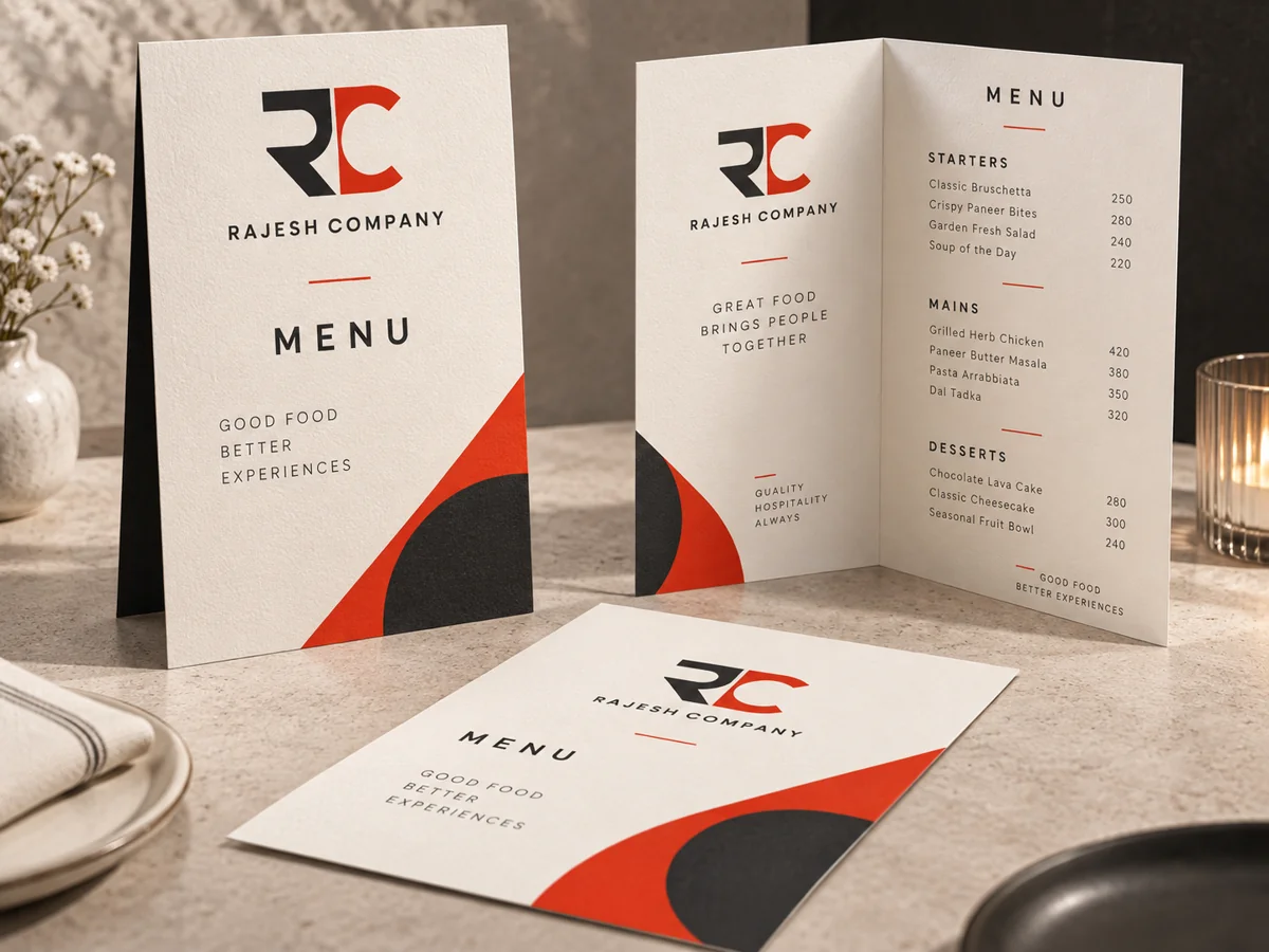 menu cards